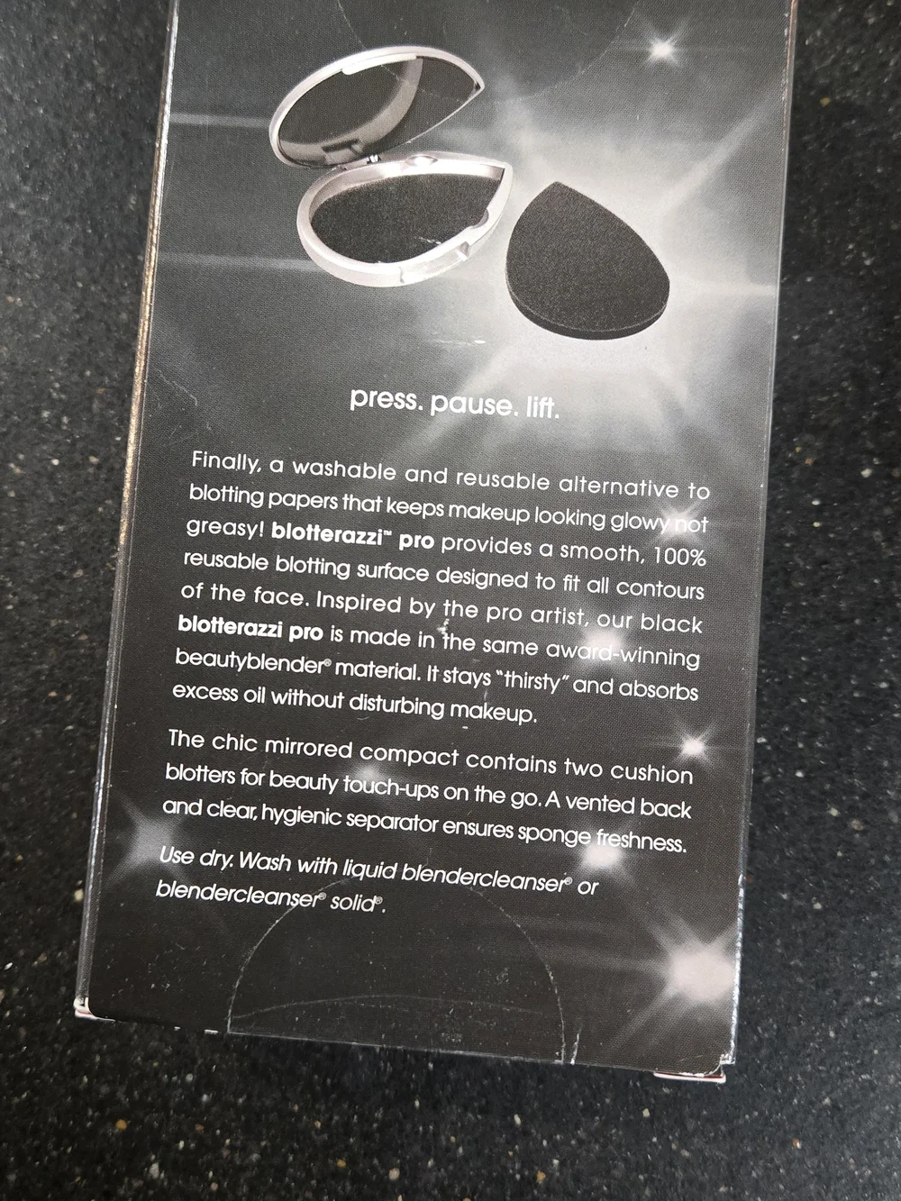 beautyblender mirrored silver